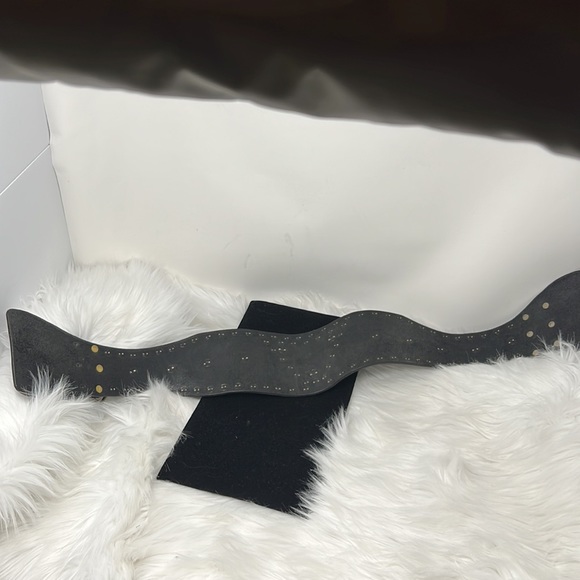 Vintage Ralph Lauren Kidney Leather Studded Corset Belt Women’s Small Black - Picture 8 of 15